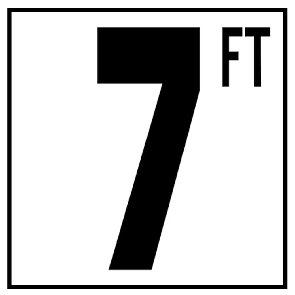 6" x 6" Standard Depth Markers, 5" Numbers with FT - Safety Markers for Pools - Image 15