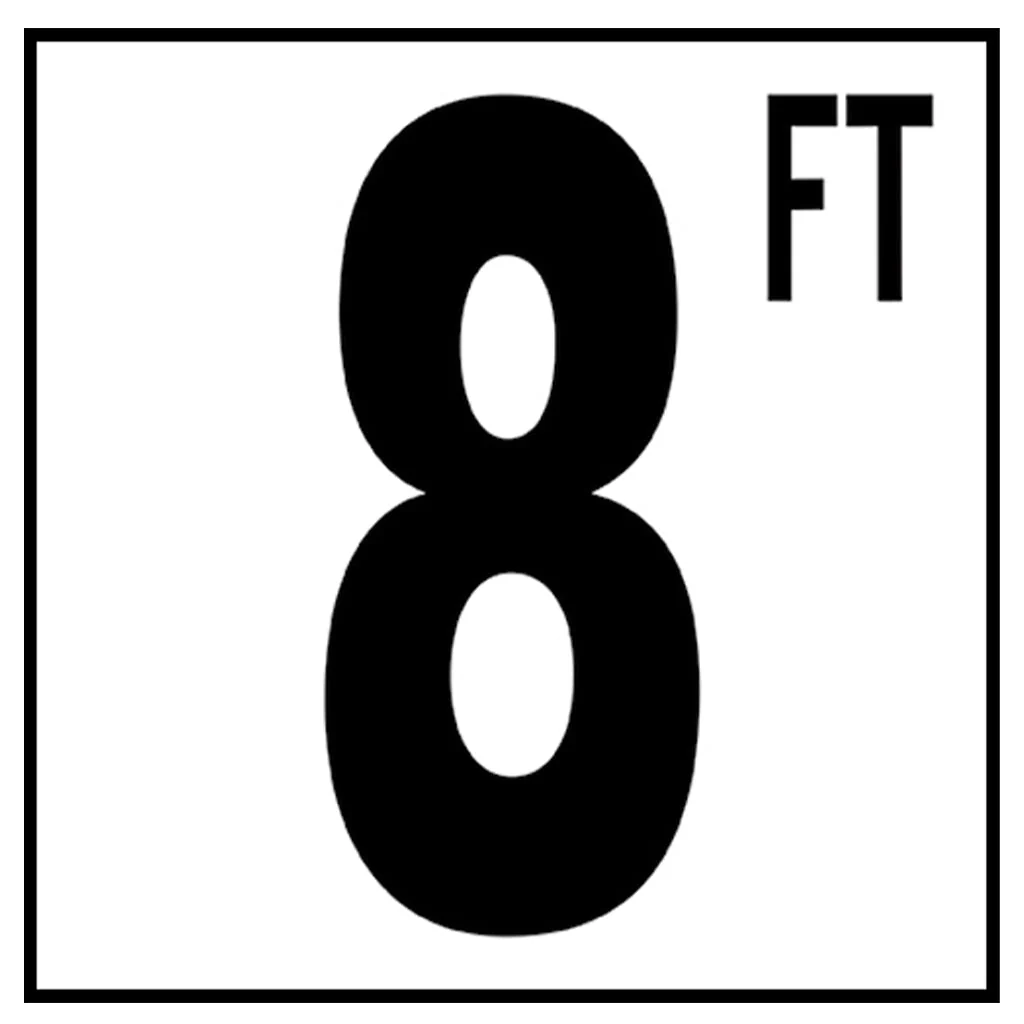 6" x 6" Standard Depth Markers, 5" Numbers with FT - Safety Markers for Pools - Image 17