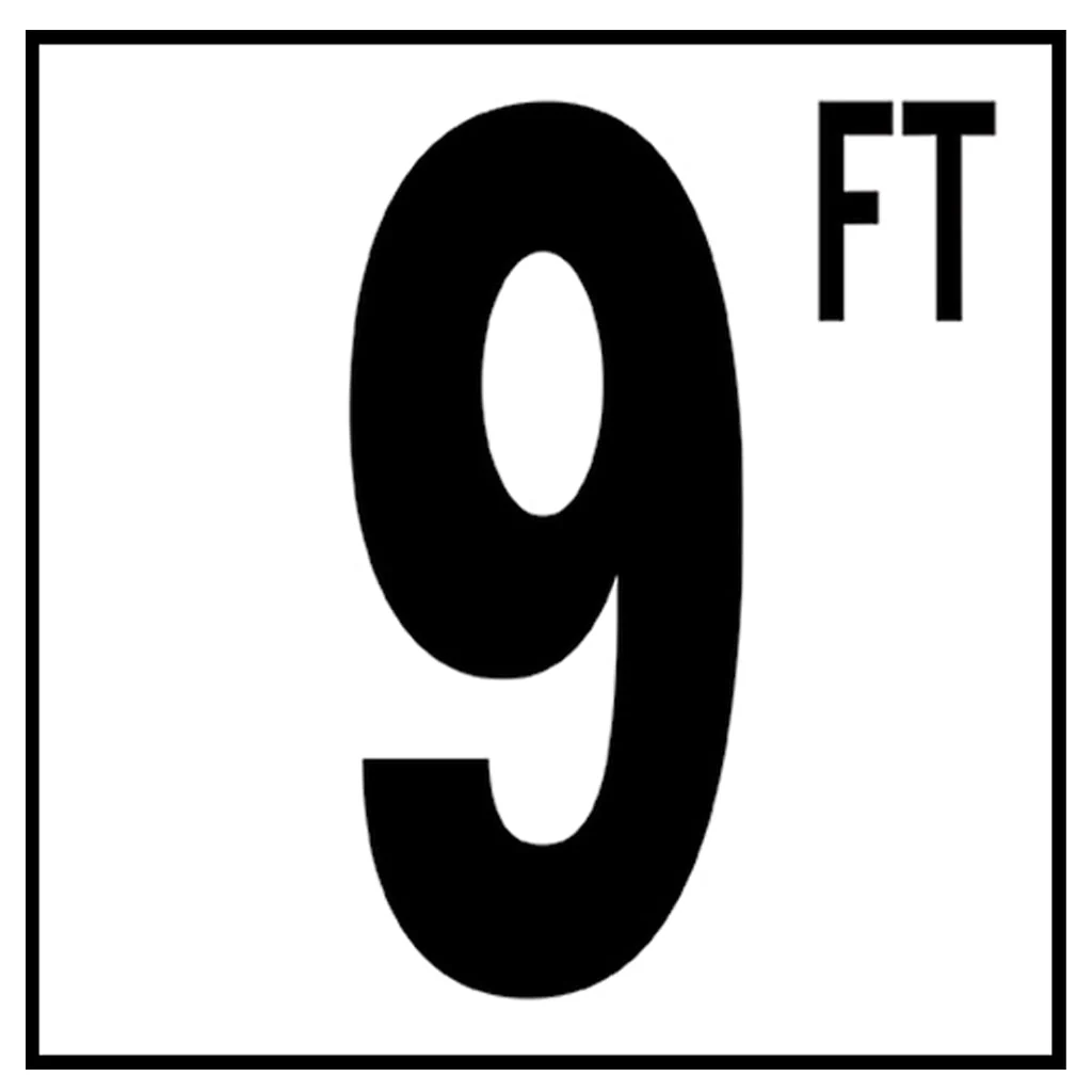 6" x 6" Standard Depth Markers, 5" Numbers with FT - Safety Markers for Pools - Image 19