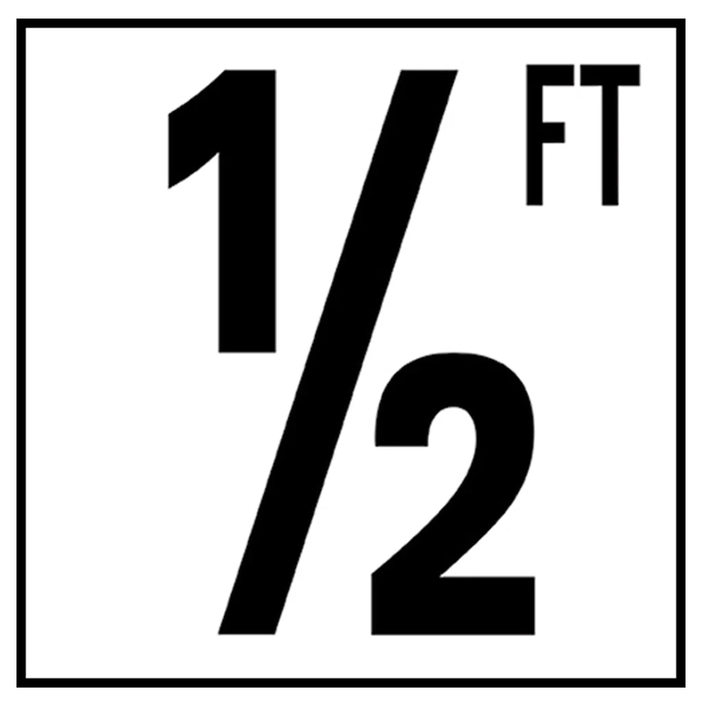 6" x 6" Standard Depth Markers, 5" Numbers with FT - Safety Markers for Pools - Image 2