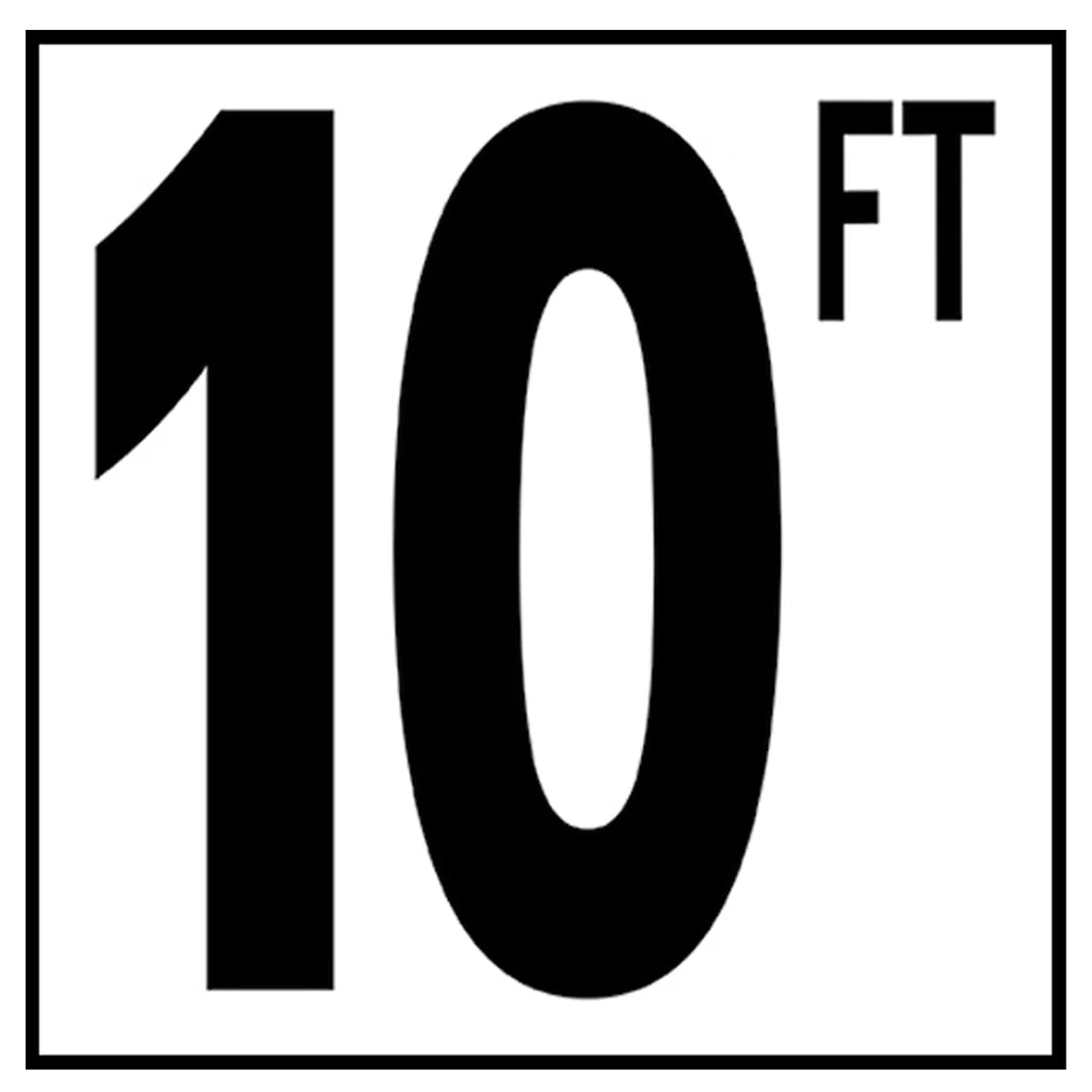 6" x 6" Standard Depth Markers, 5" Numbers with FT - Safety Markers for Pools - Image 21