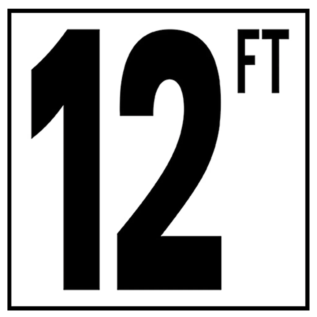 6" x 6" Standard Depth Markers, 5" Numbers with FT - Safety Markers for Pools - Image 25