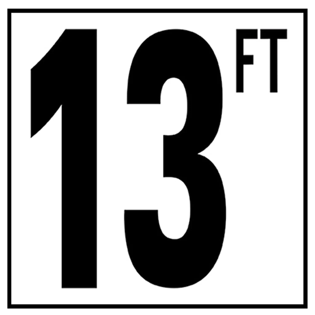 6" x 6" Standard Depth Markers, 5" Numbers with FT - Safety Markers for Pools - Image 27