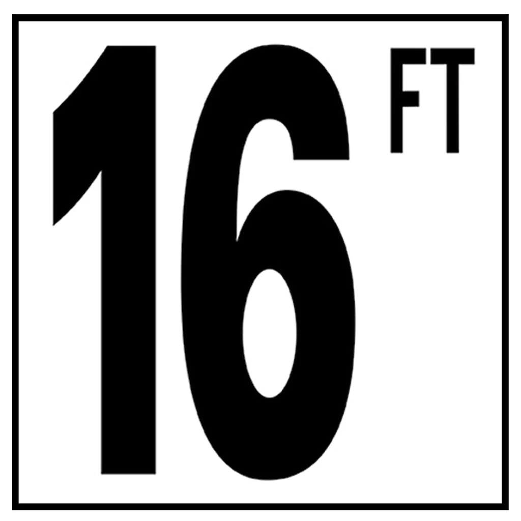 6" x 6" Standard Depth Markers, 5" Numbers with FT - Safety Markers for Pools - Image 29