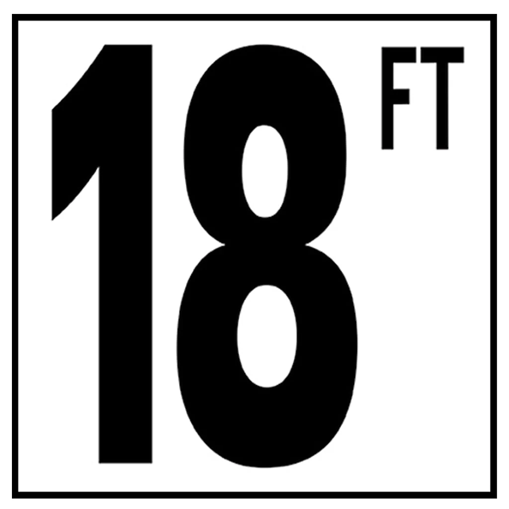 6" x 6" Standard Depth Markers, 5" Numbers with FT - Safety Markers for Pools - Image 30