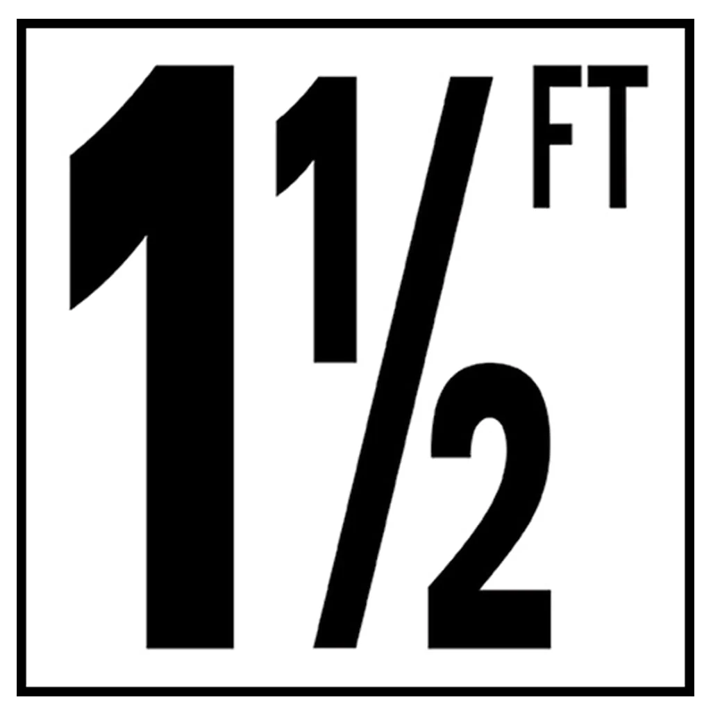 6" x 6" Standard Depth Markers, 5" Numbers with FT - Safety Markers for Pools - Image 4