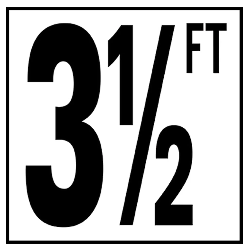 6" x 6" Standard Depth Markers, 5" Numbers with FT - Safety Markers for Pools - Image 8
