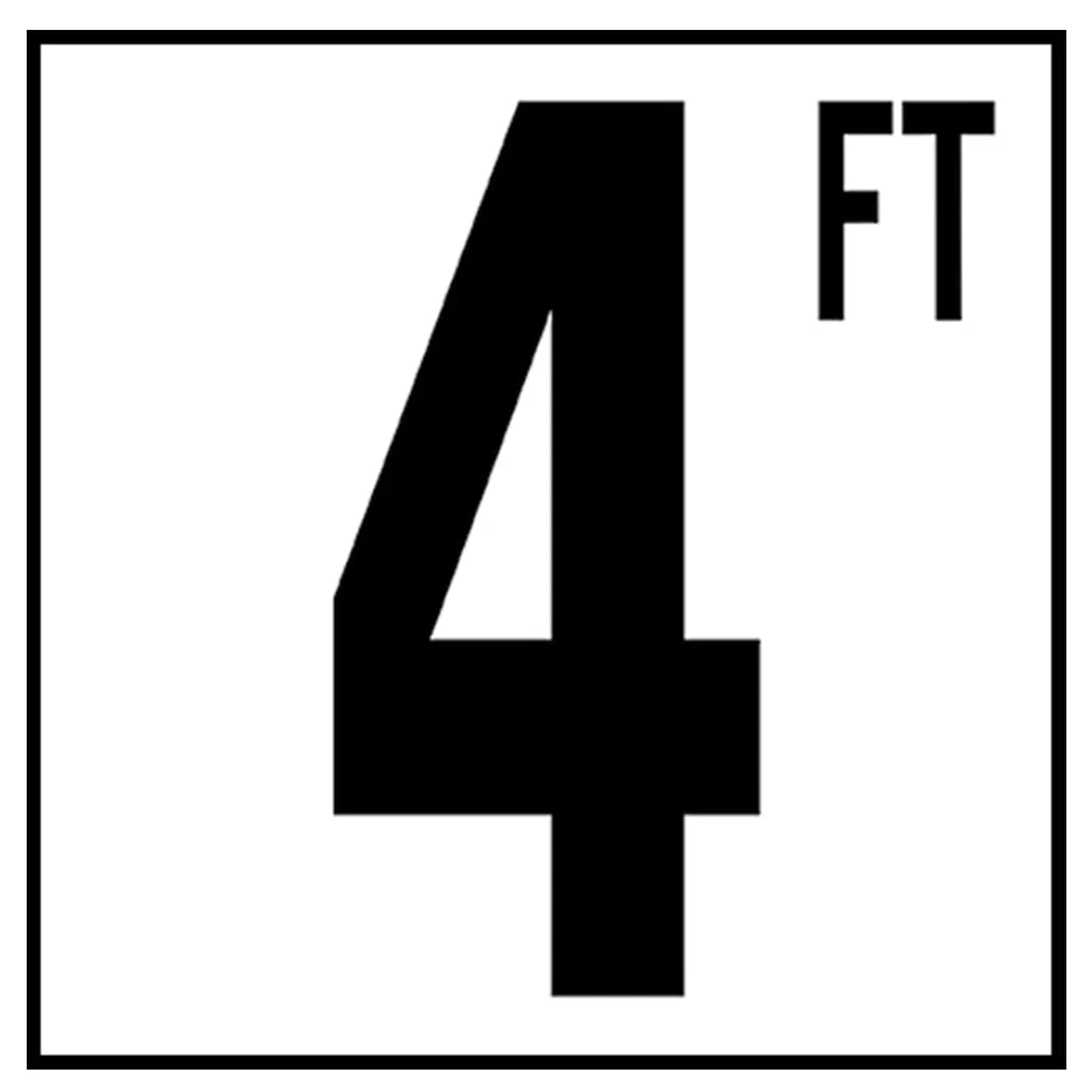 6" x 6" Standard Depth Markers, 5" Numbers with FT - Safety Markers for Pools - Image 9
