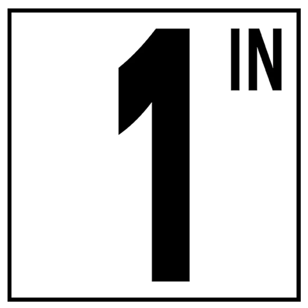6" x 6" Standard Depth Markers, 5" Numbers with IN - Safety Markers for Pools - Image 2