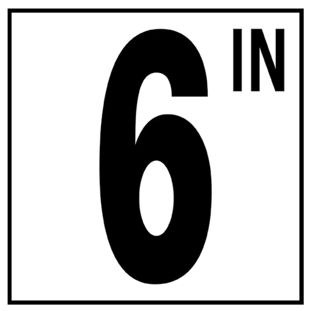 6" x 6" Standard Depth Markers, 5" Numbers with IN - Safety Markers for Pools - Image 7