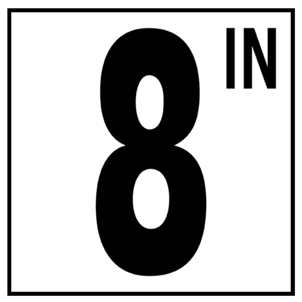 6" x 6" Standard Depth Markers, 5" Numbers with IN - Safety Markers for Pools - Image 9
