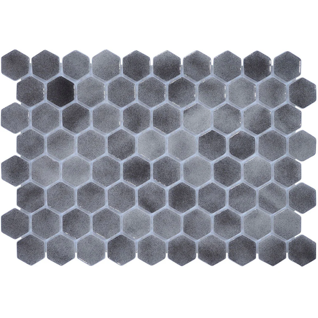 Abyss, Hexagon Mosaic - Glass Tile