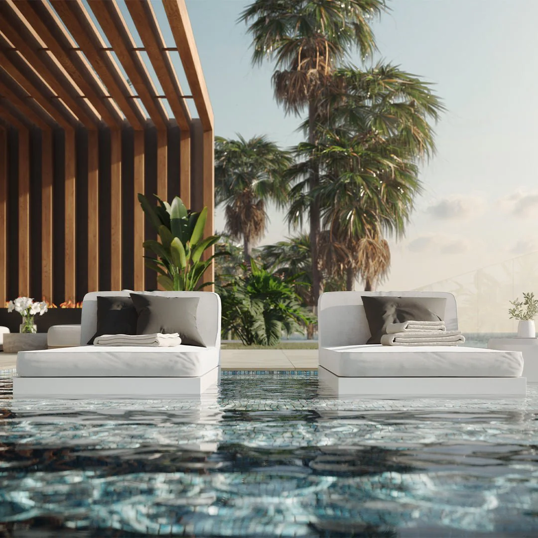 Affinity 2 Piece Sun Chair - Pool & Patio Daybed - Image 3
