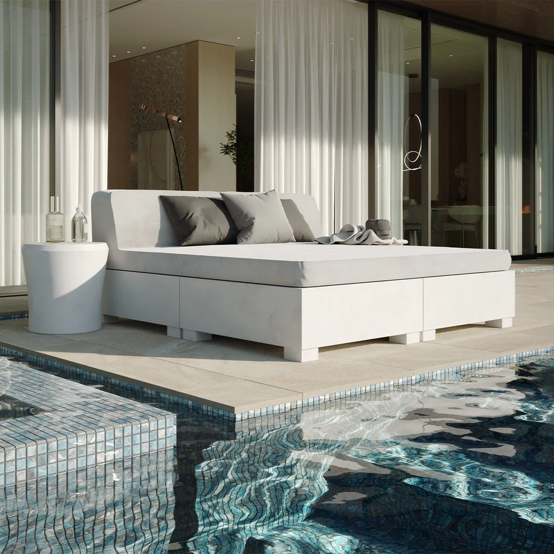 Affinity Square Sunbed with Backrest - Pool & Patio Daybed