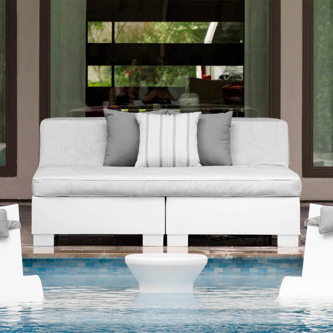 Affinity Square Sunbed with Backrest - Pool & Patio Daybed - Image 2