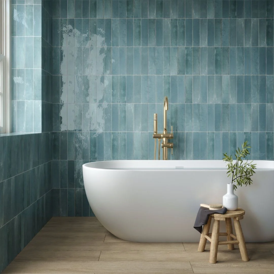Agadir Agua, 2.8" x 11" - Porcelain Tile - Image 4