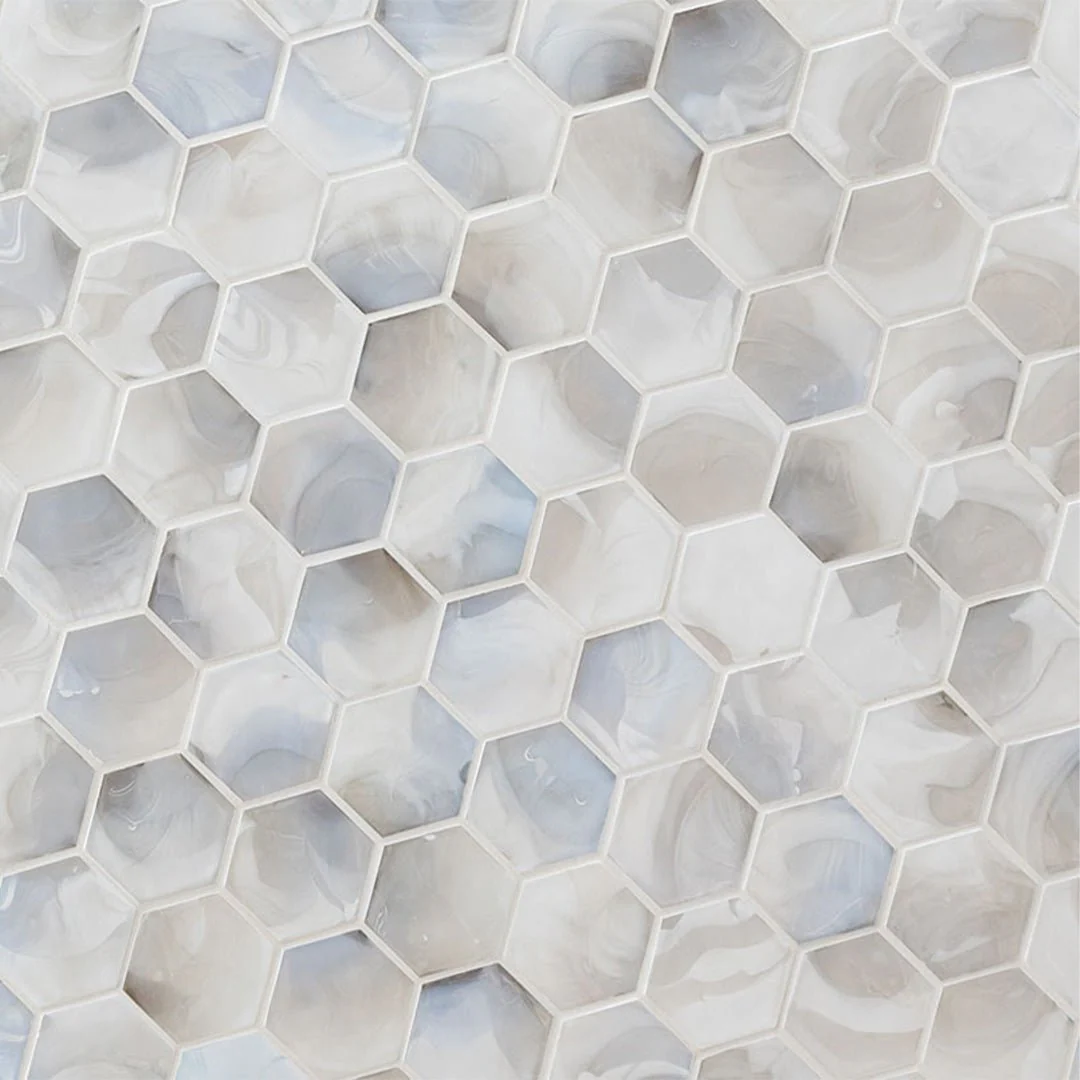 Akoya Pearl, Hexagon - Glass Tile - Image 6