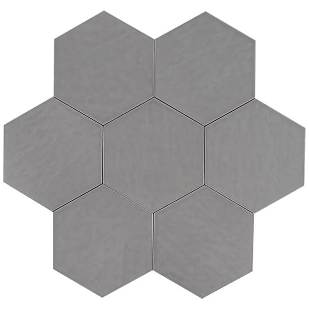 Albatross Glossy Smoke Hexagon, 7" x 8" - Ceramic Tile