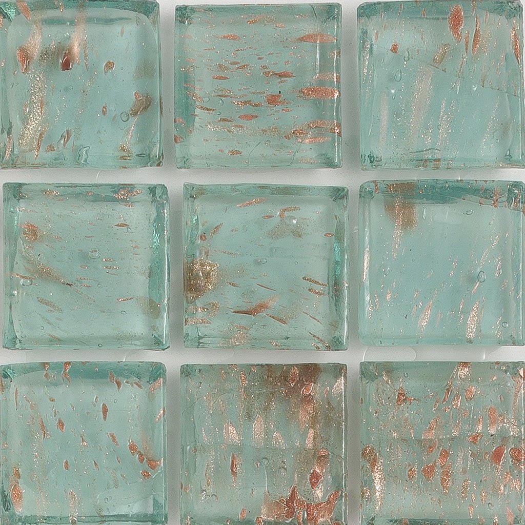 Amazonite Aventurina, 1" x 1" - Glass Tile