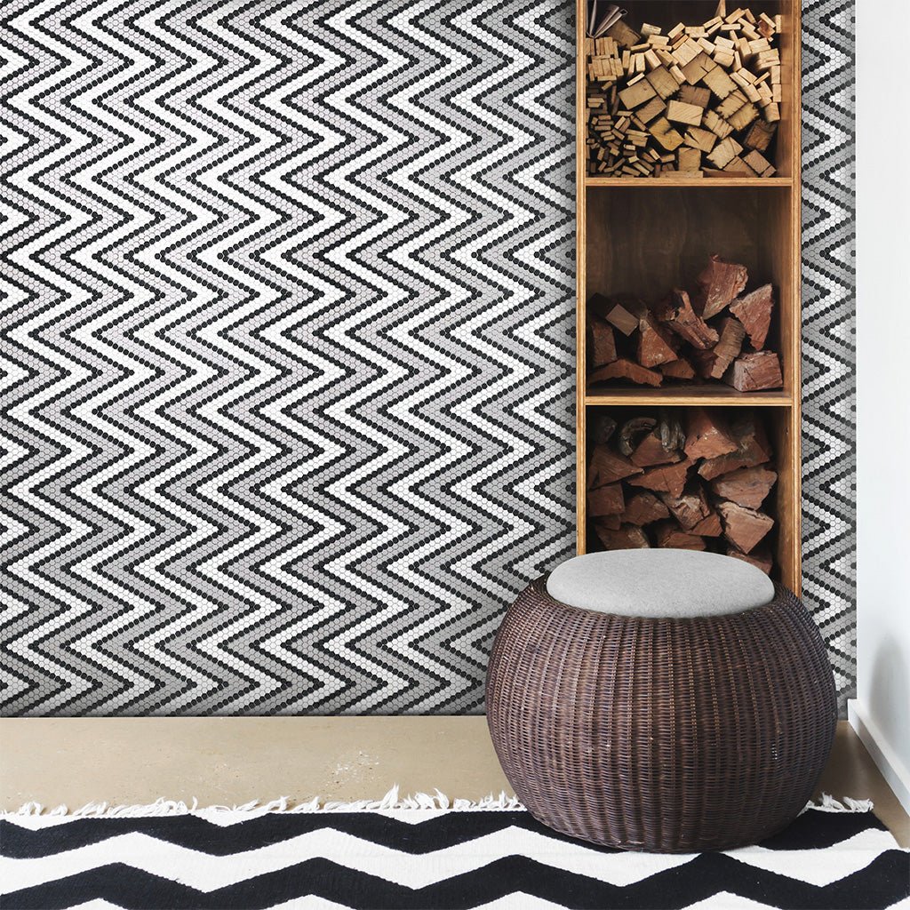 Amiens Classic, Hexagon Mosaic - Glass Tile - Image 3