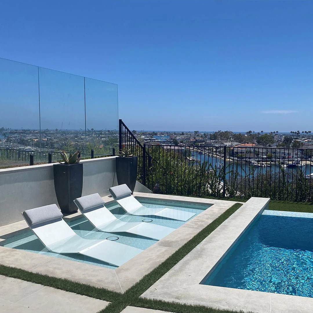 Angle Chaise Lounger (Set of Two) - Luxury Concrete Pool Lounge Chair - Image 6