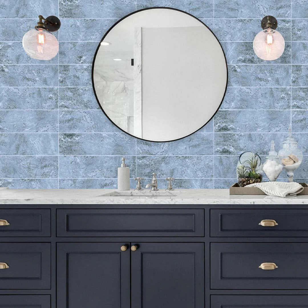 Aqua, 6" x 20" - Porcelain Tile - Image 2