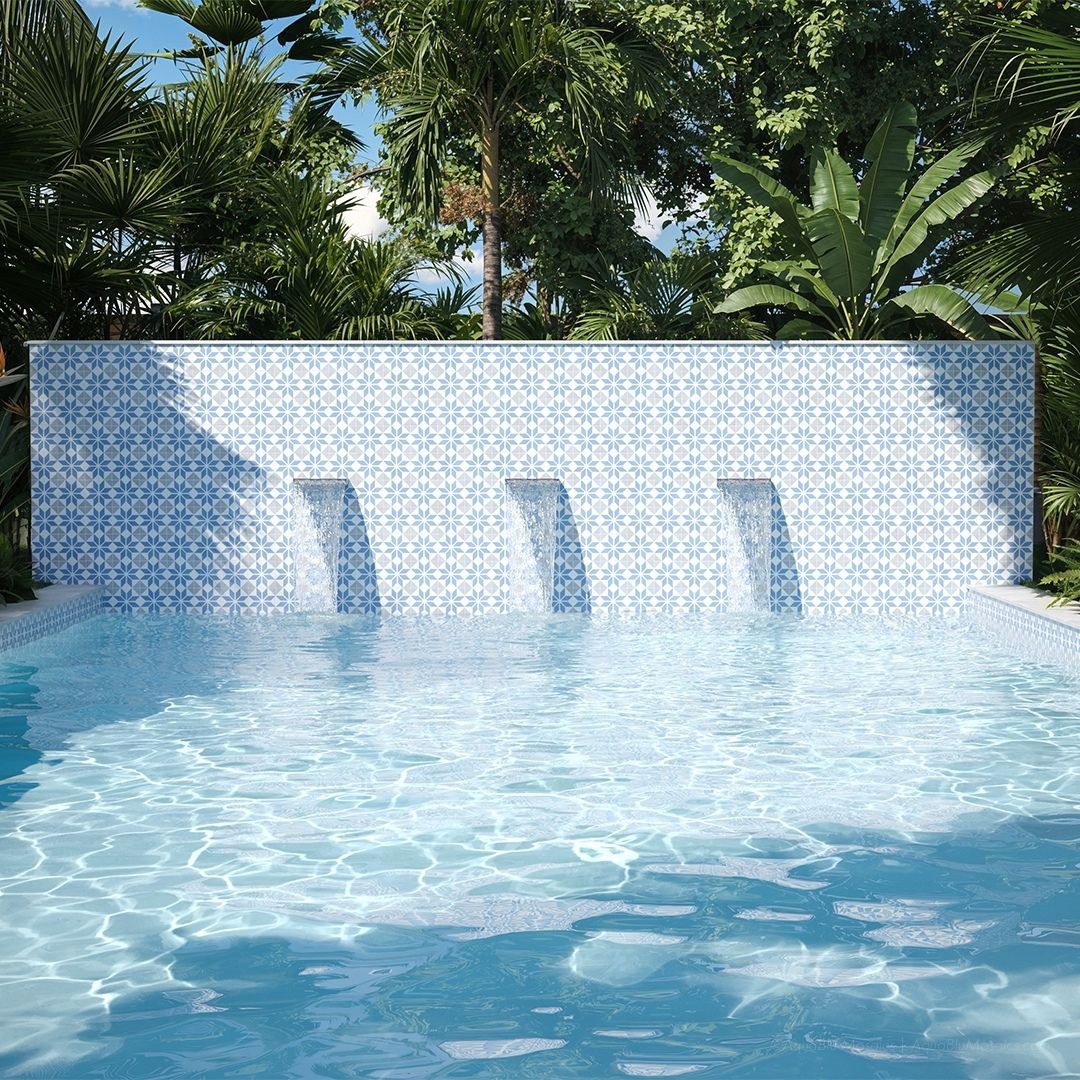 Aqua, 6" x 6" - Porcelain Tile - Image 3