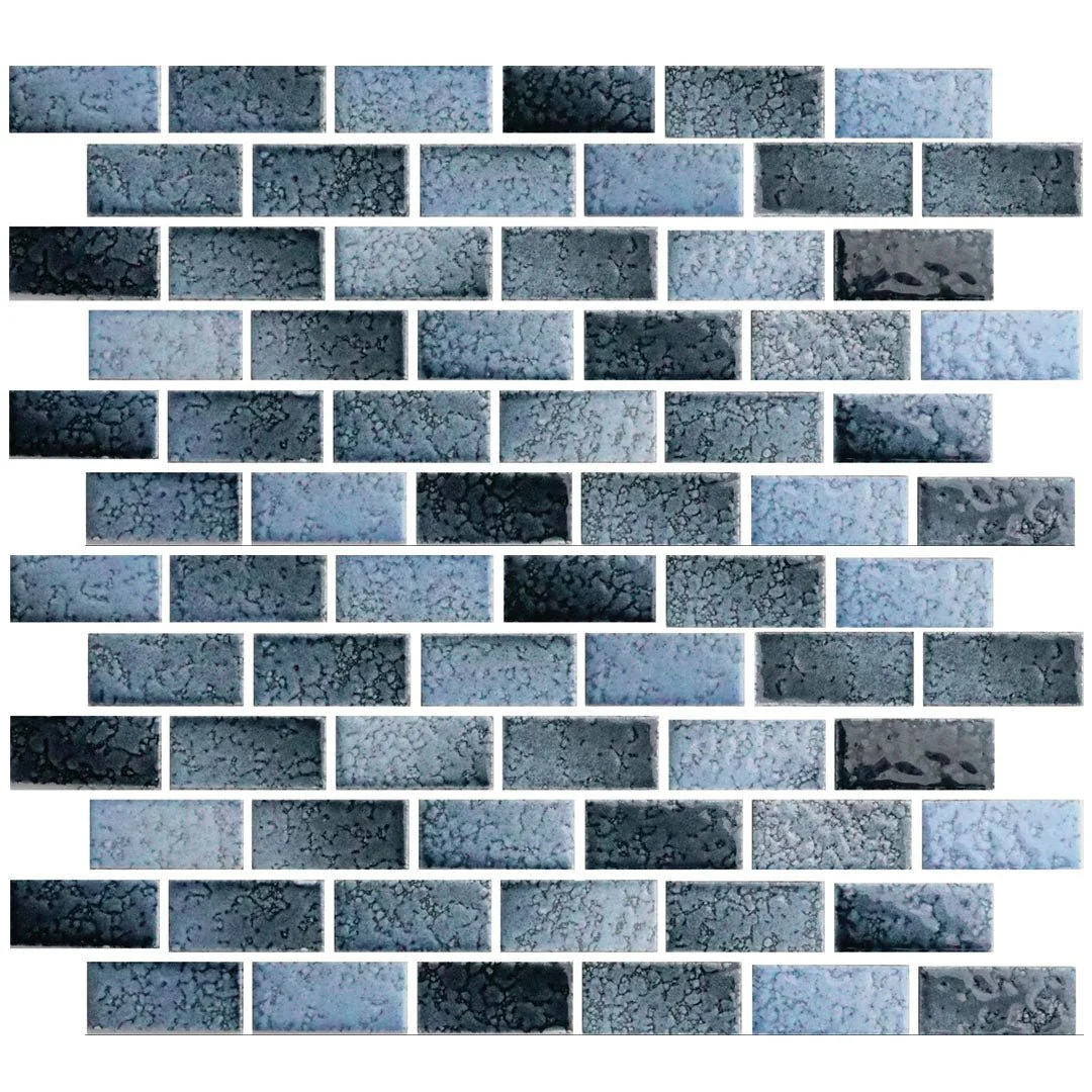 Aqua, 7/8" x 1-7/8" - Porcelain Pool Tile