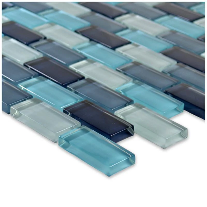 Aqua Blend, 1" x 2" - Glass Tile - Image 4
