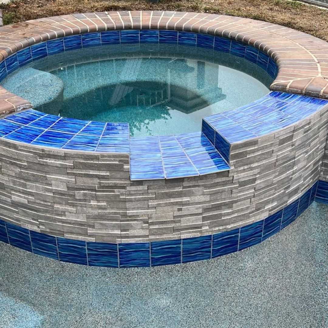 Aqua Blue, 6" x 6" - Porcelain Pool Tile - Image 3
