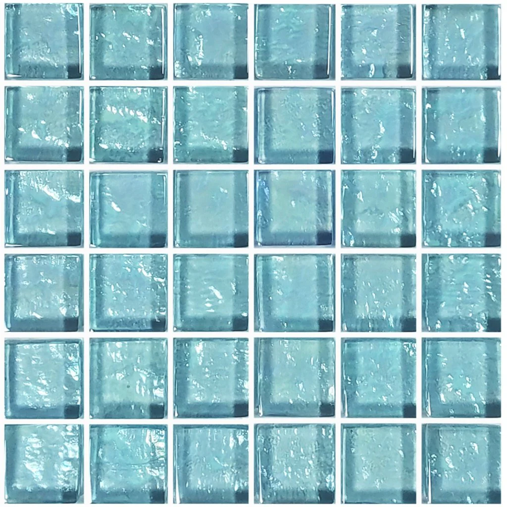 Aquamarine, 1" x 1" - Glass Tile