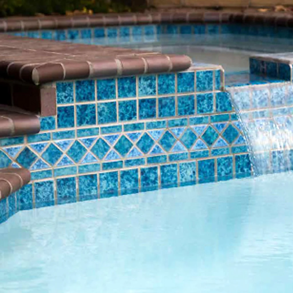 Aquamarine, 3" x 3" - Porcelain Pool Tile - Image 2