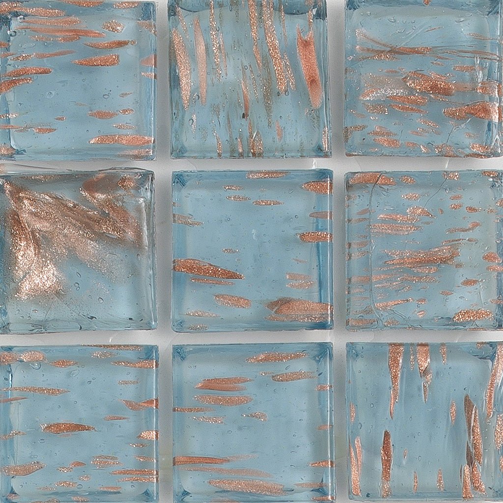 Aquamarine Aventurina, 1" x 1" - Glass Tile