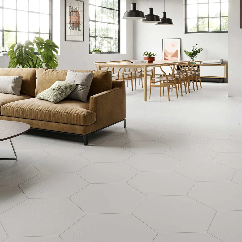 Argos White, Hexagon - Porcelain Tile - Image 2
