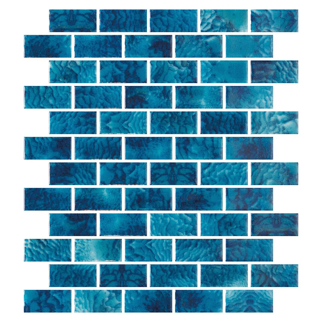 Arrecife Blue, 1" x 2" - Glass Tile