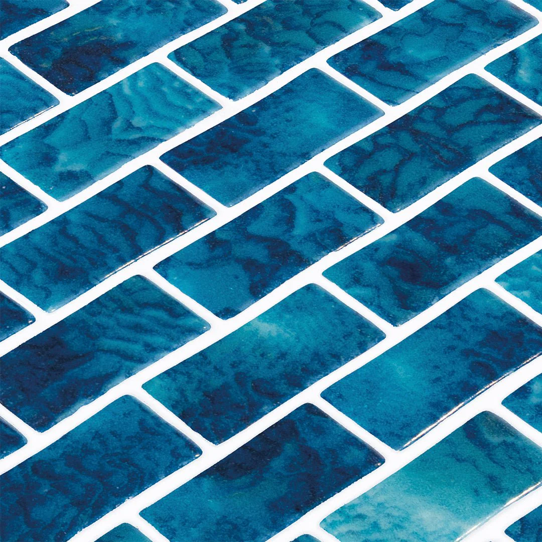 Arrecife Blue, 1" x 2" - Glass Tile - Image 2
