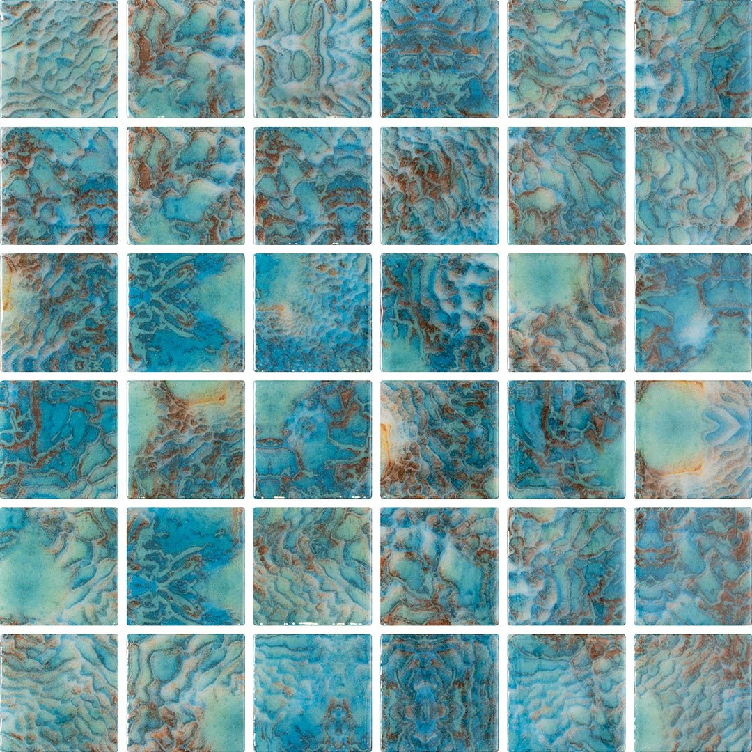 Arrecife Green, 2" x 2" - Glass Tile
