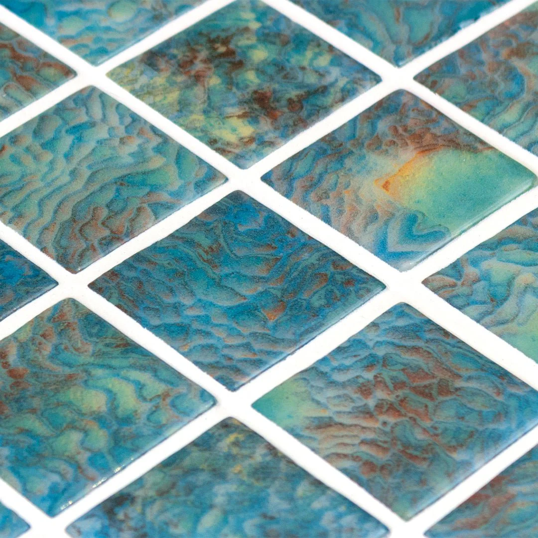 Arrecife Green, 2" x 2" - Glass Tile - Image 3