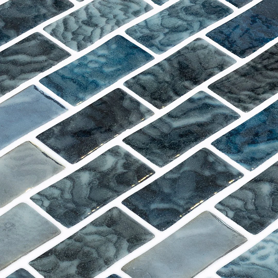 Arrecife Grey, 1" x 2" - Glass Tile - Image 2