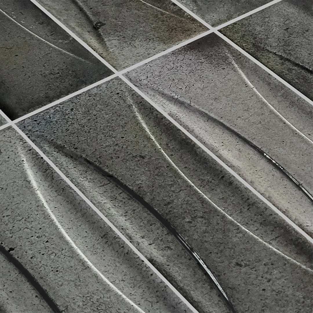 Ash Black Relief, 3" x 12" - Porcelain Tile - Image 2