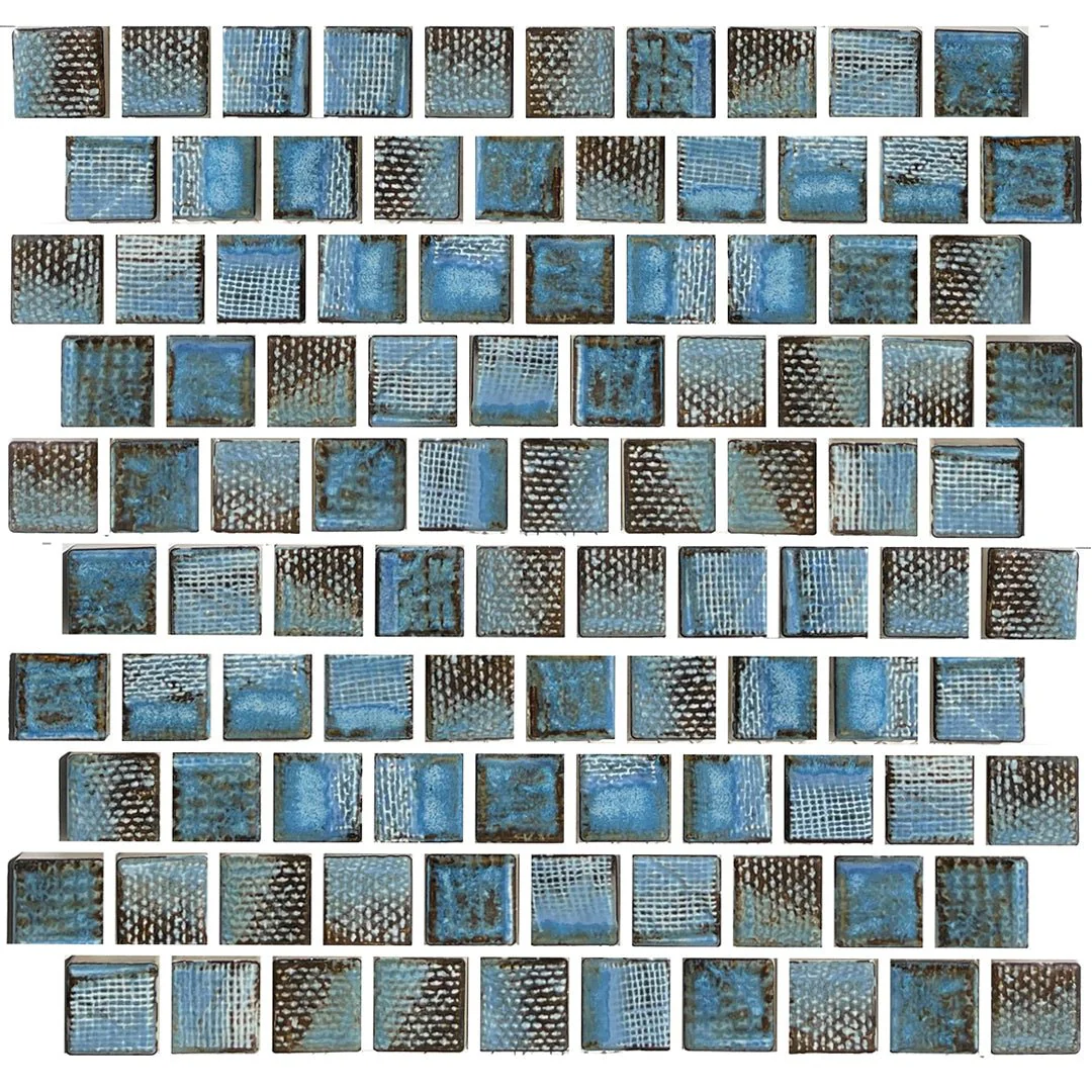 Aspen Blue, 1-1/8" x 1-1/8" - Porcelain Pool Tile