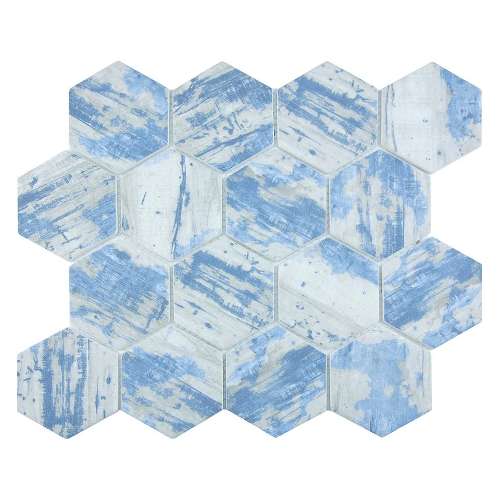 Aspen, Hexagon Mosaic - Glass Tile