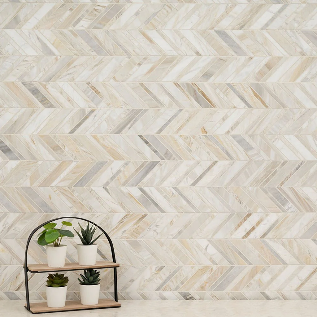 Athena Gold Chevron - Stone Tile - Image 4