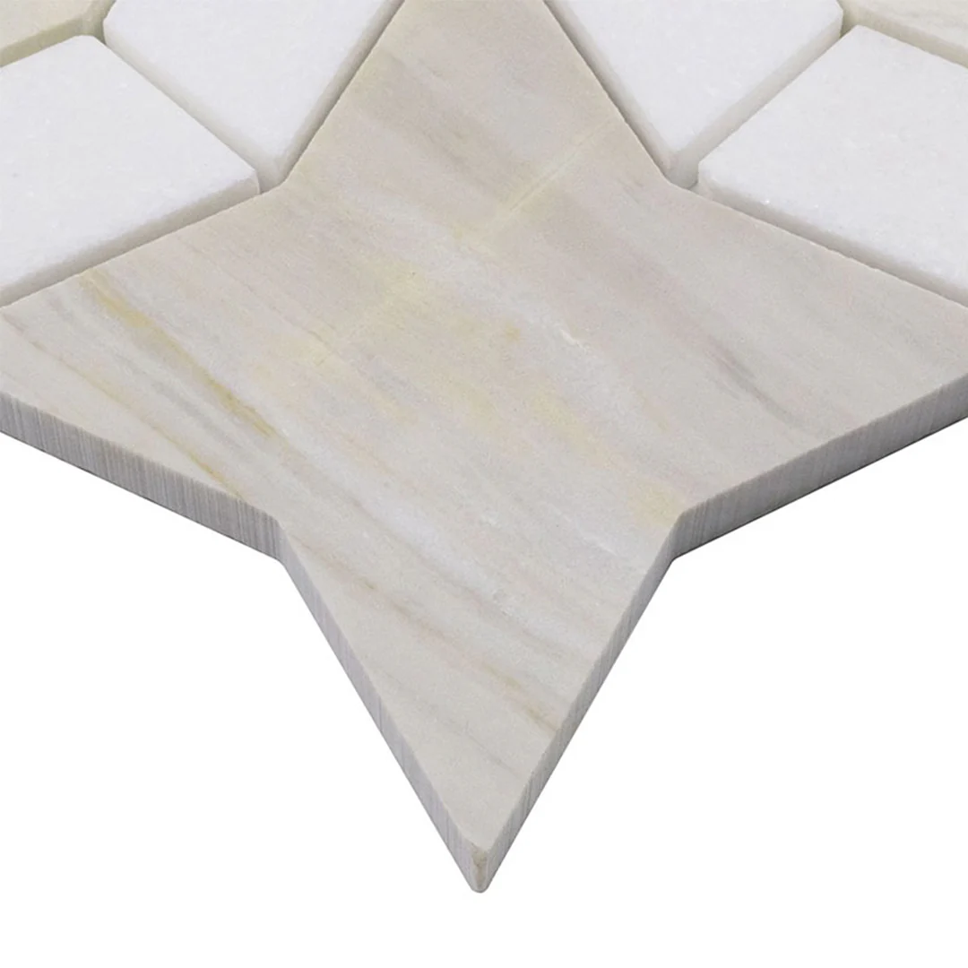 Athena Gold Estrella Polished Mosaic - Stone Tile - Image 3