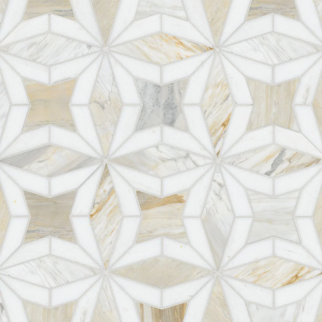 Athena Gold Estrella Polished Mosaic - Stone Tile - Image 5