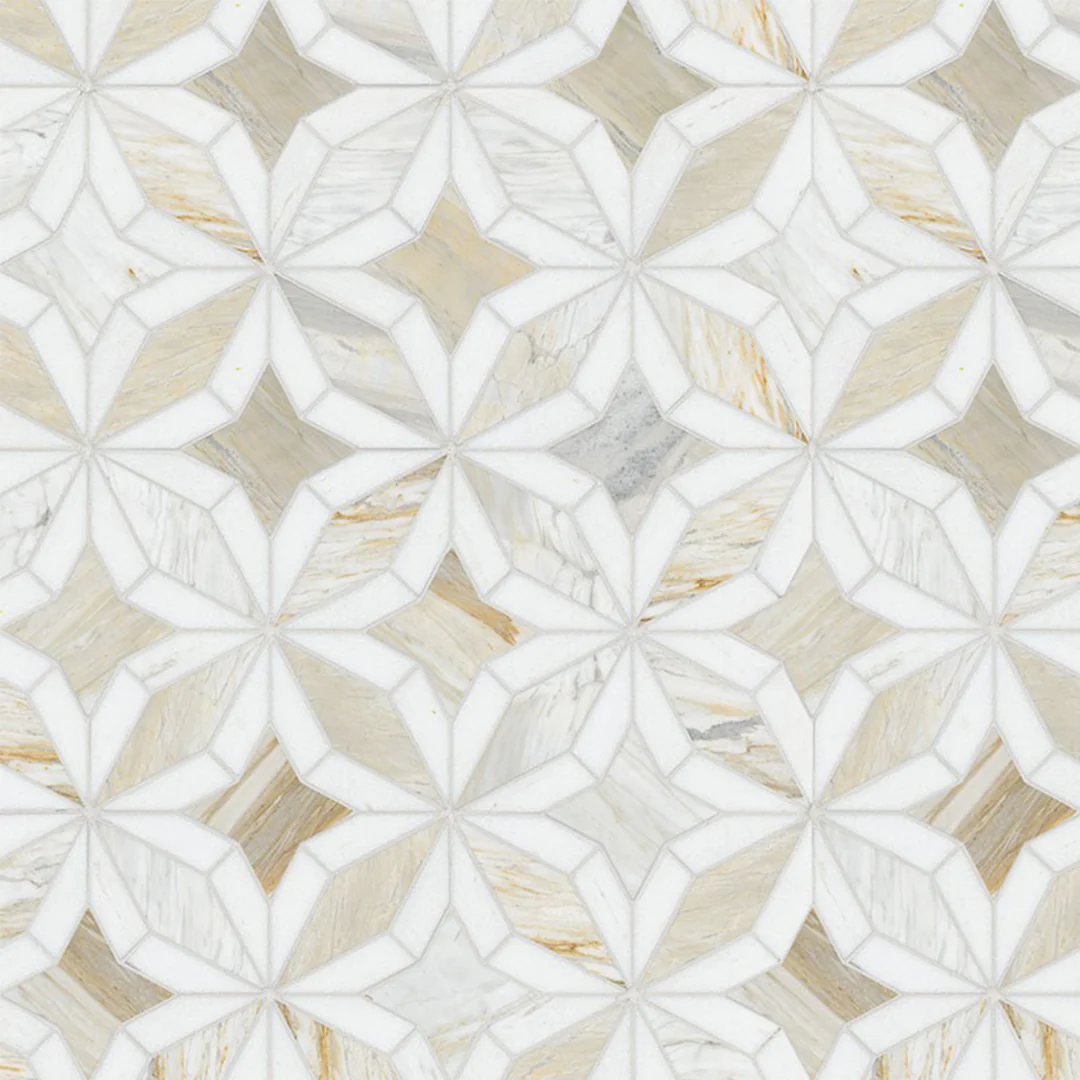 Athena Gold Estrella Polished Mosaic - Stone Tile - Image 6