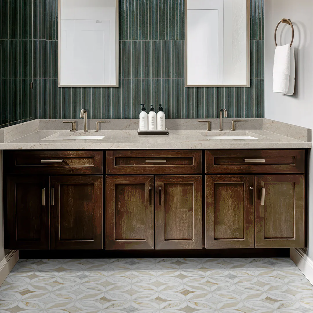 Athena Gold Estrella Polished Mosaic - Stone Tile - Image 9