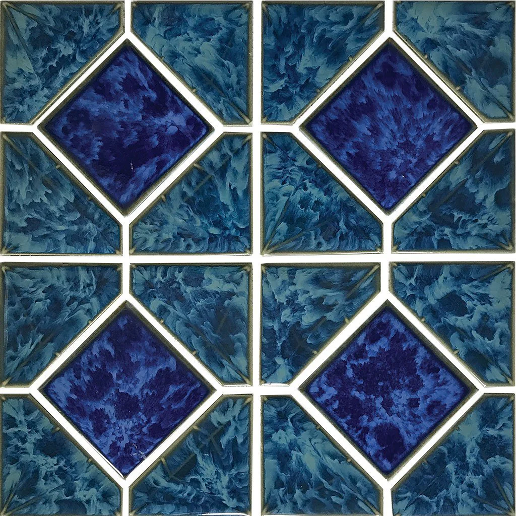 Atlantic Green Akron, 6" x 6" - Porcelain Pool Tile