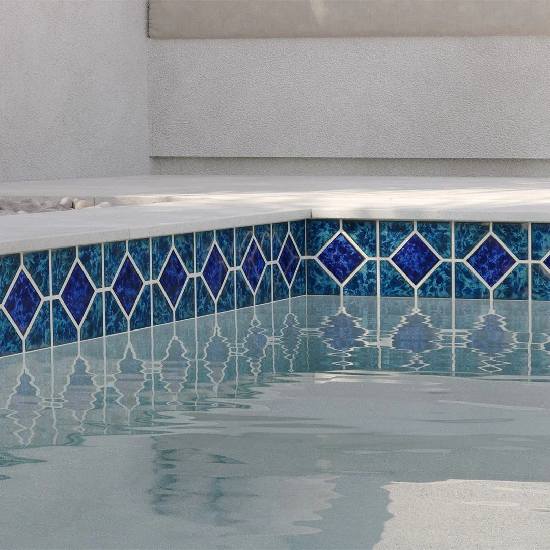 Atlantic Green Akron, 6" x 6" - Porcelain Pool Tile - Image 2