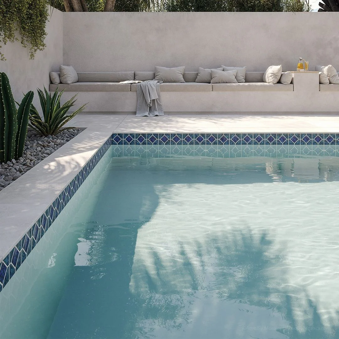 Atlantic Green Akron, 6" x 6" - Porcelain Pool Tile - Image 5